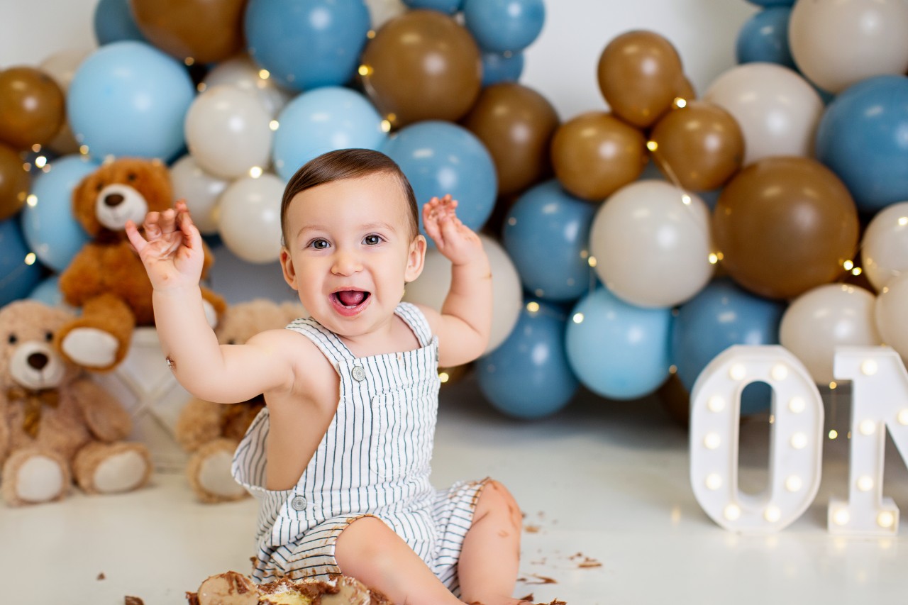 1 year old baby cake smash theme setup