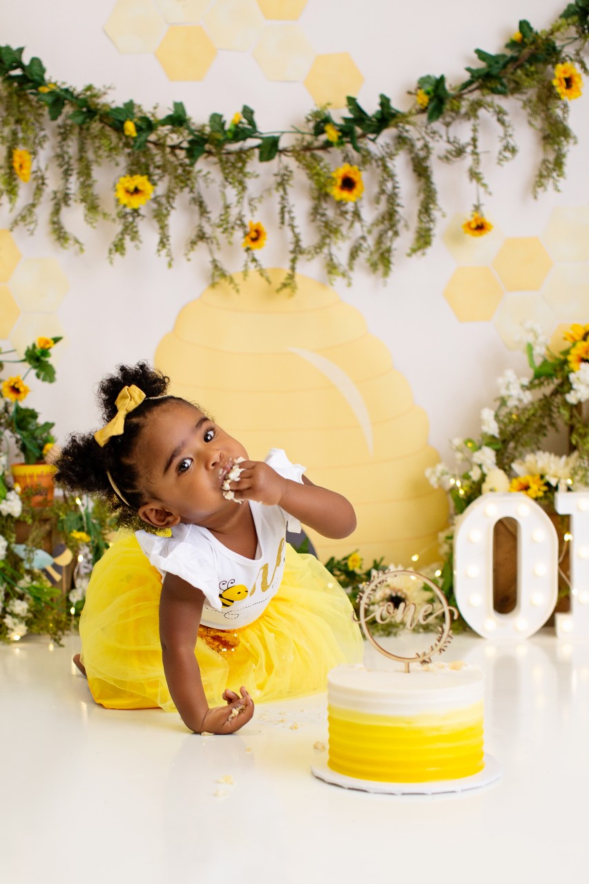 1 year old baby cake smash theme setup